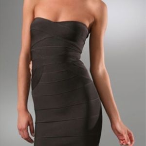 Hervè Legèr Authentic Brown Bandage Dress XXS